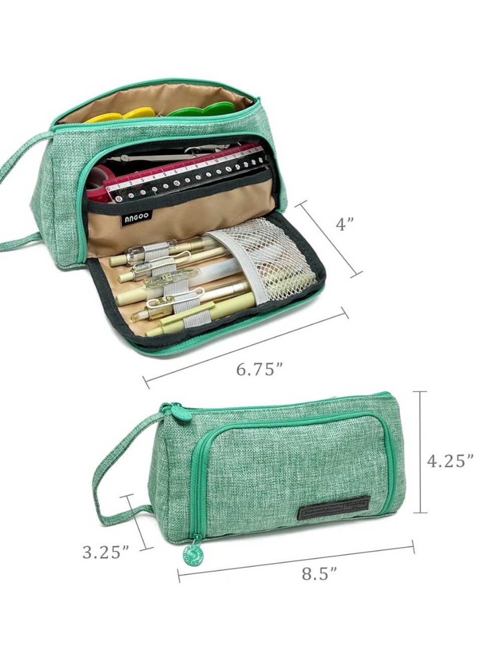 Wrapables Large Capacity Pencil Case, Portable Pencil Pouch for stationary offic